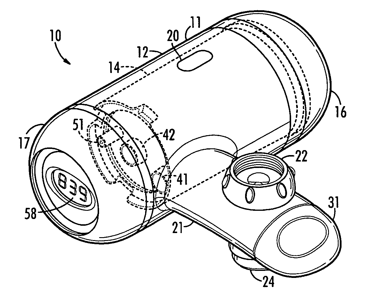 Faucet filter with sight glass