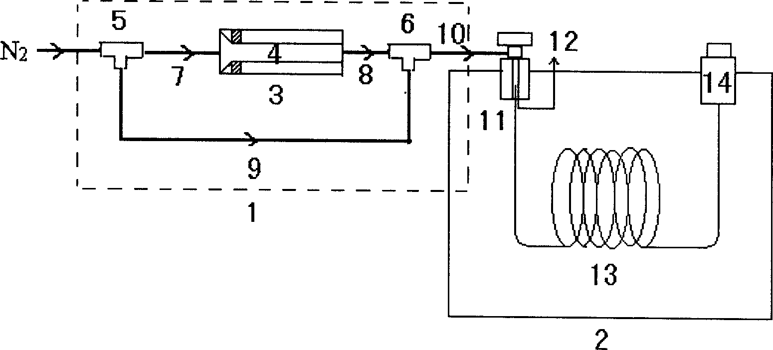 Determination method of volation organic metter in air