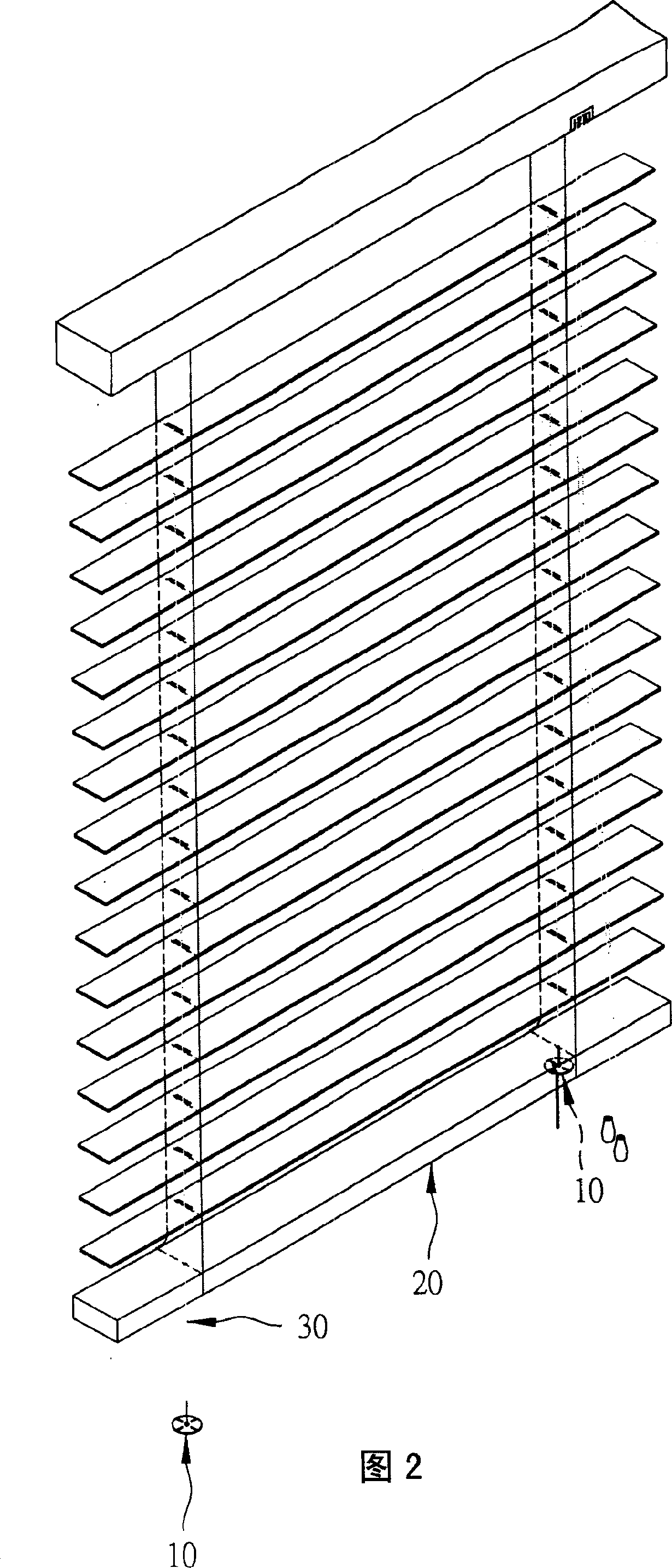 Tail fastener for fixing horizontal window curtain cord