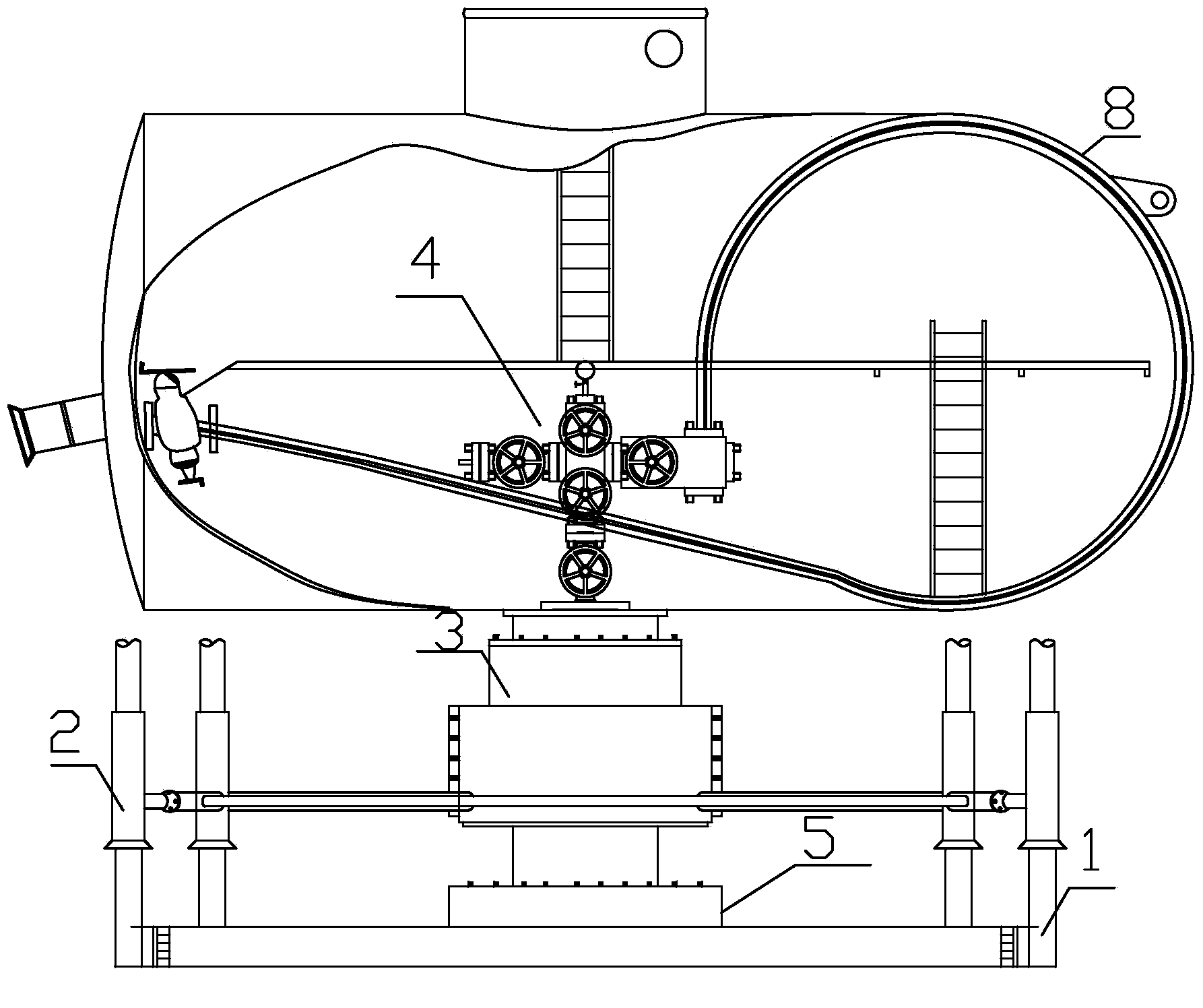 Dry-type Christmas tree based ultra-deepwater oil and gas development system and mounting method thereof