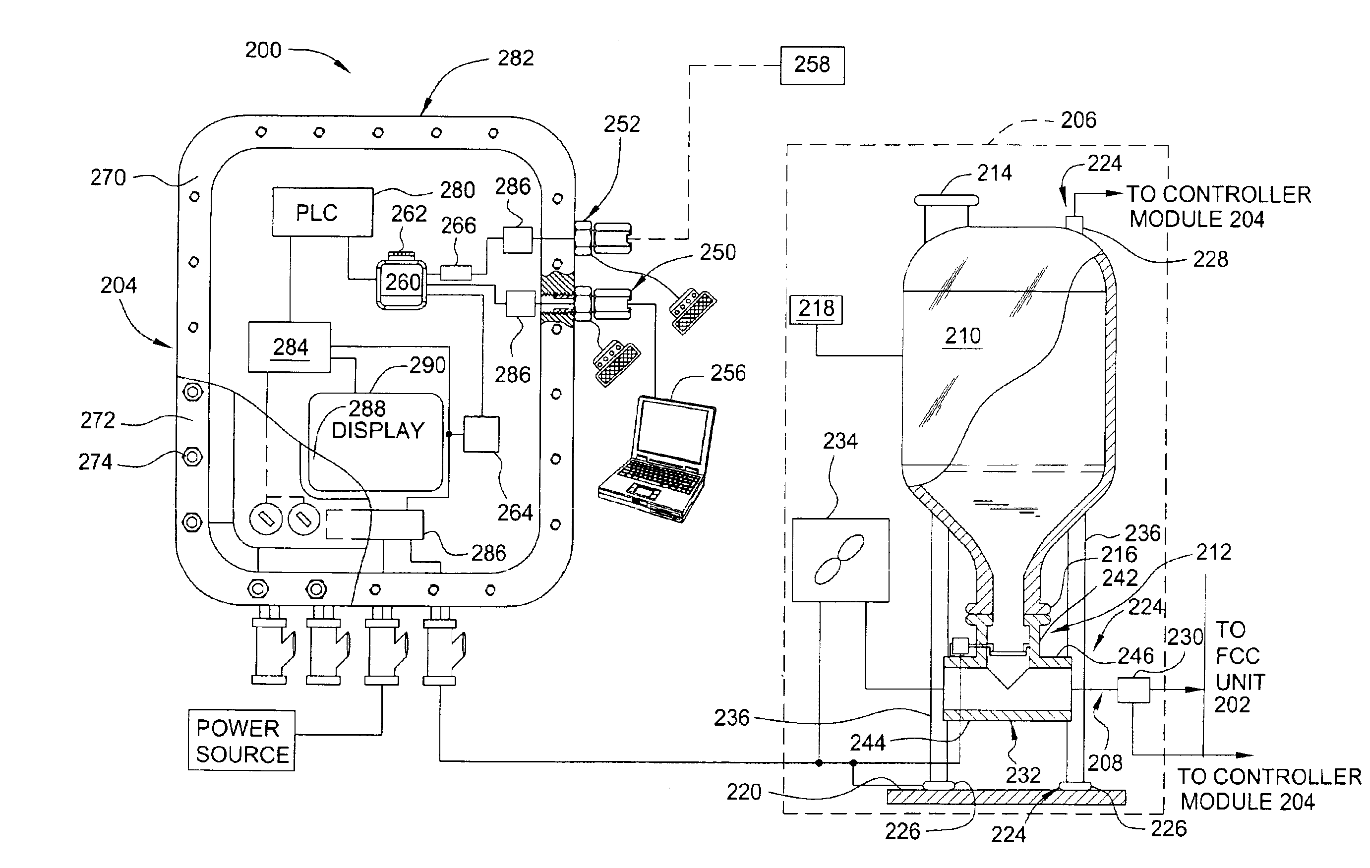 Method and apparatus for monitoring catalyst requirements of a fluid catalytic cracking catalyst injection system