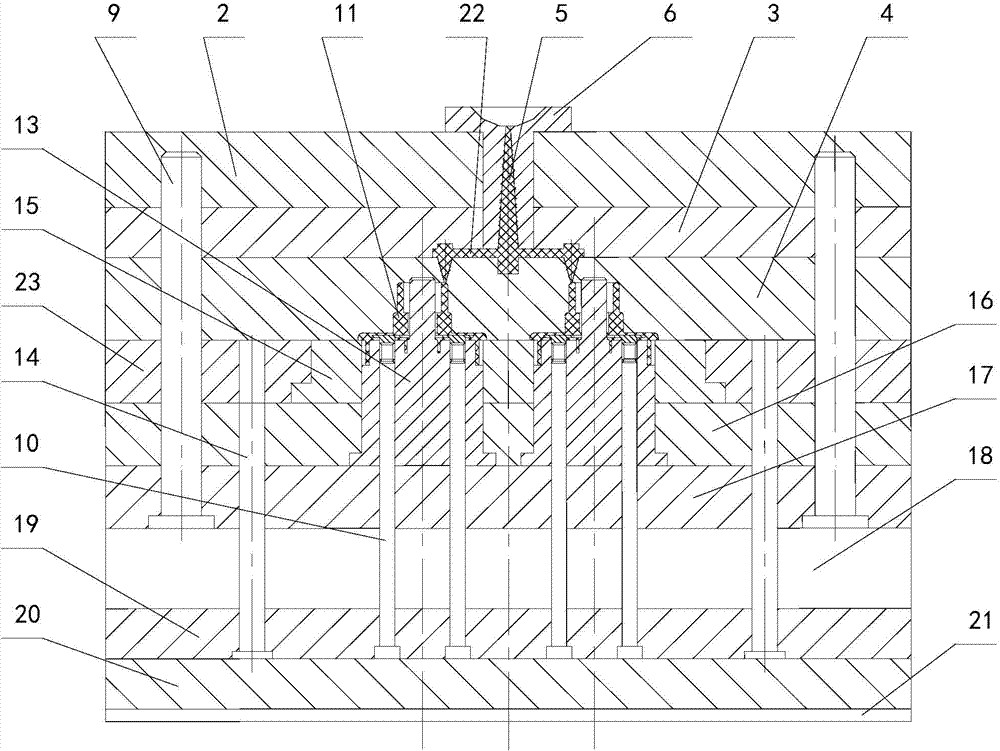 Injection mould of direct drinking water magnetization filter housing cover