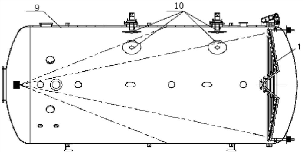 Plume particle settling protection device for electric propulsion test and its vacuum test system