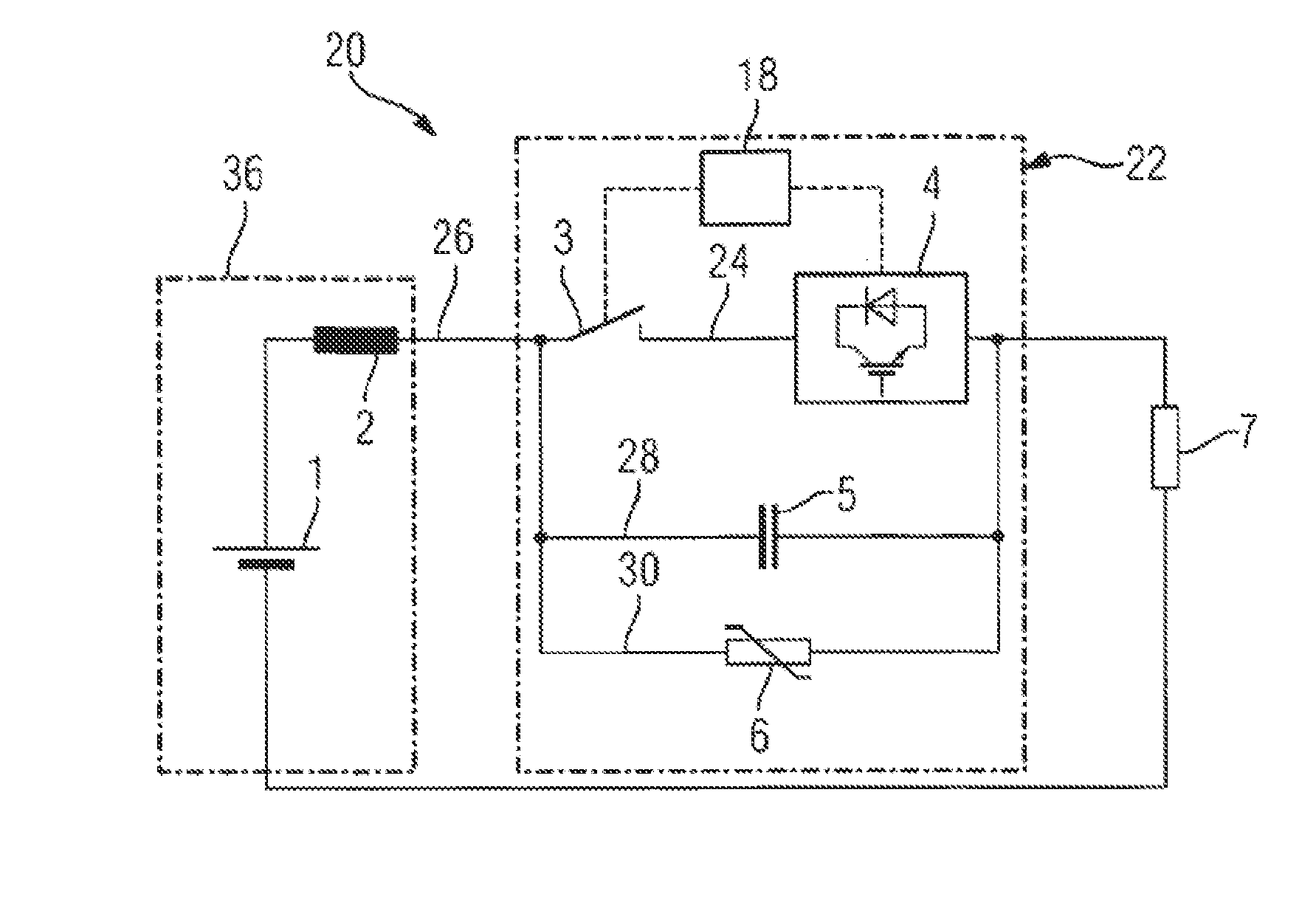 Hybrid DC circuit breaking device