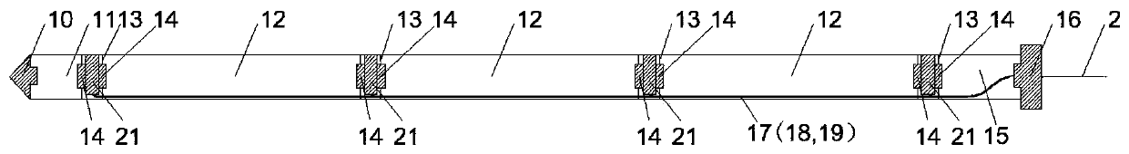 Vibration monitoring system and method of deep rock mass based on acceleration sensor steel pipe