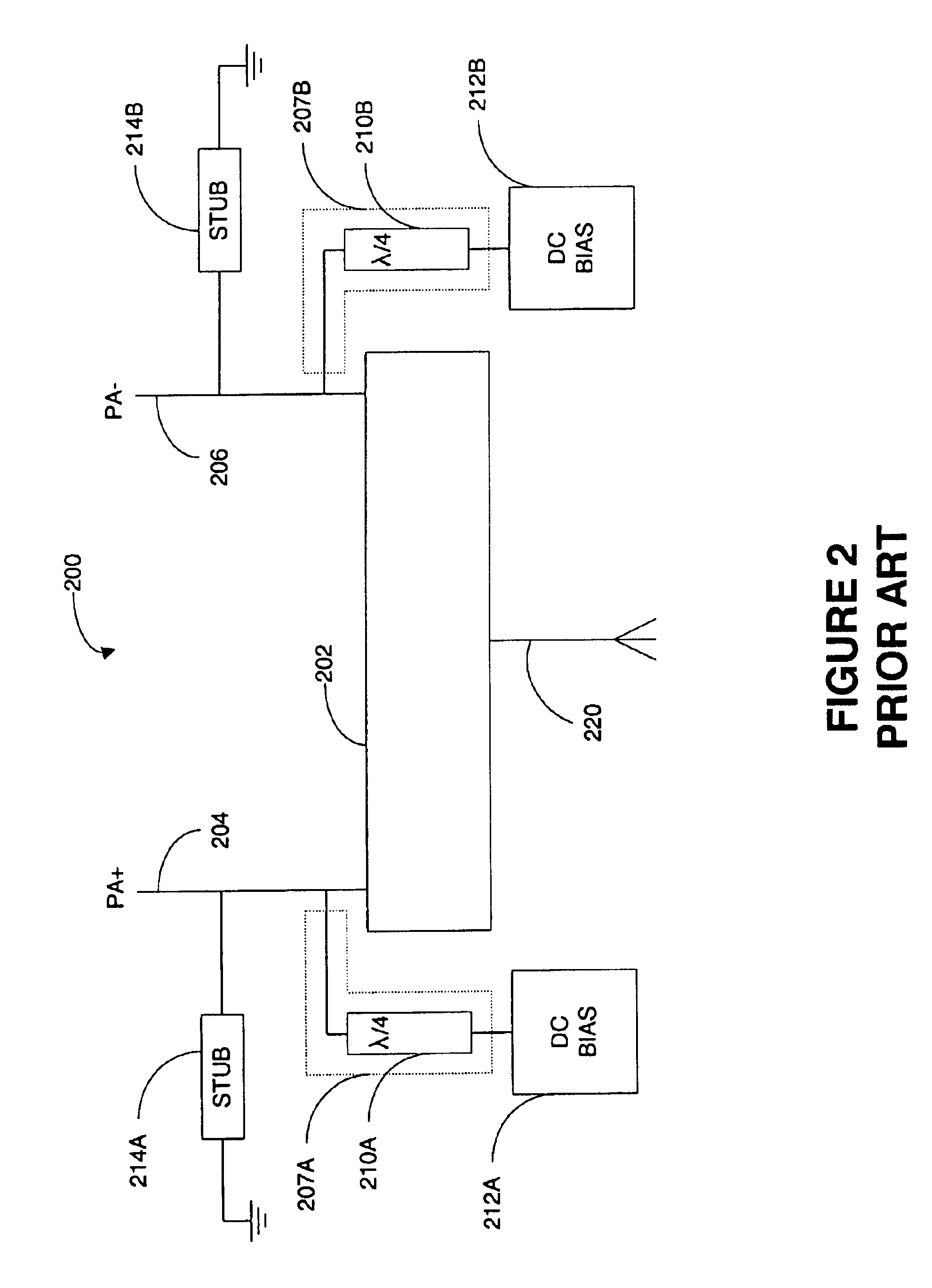 Single ended tuning of a differential power amplifier output