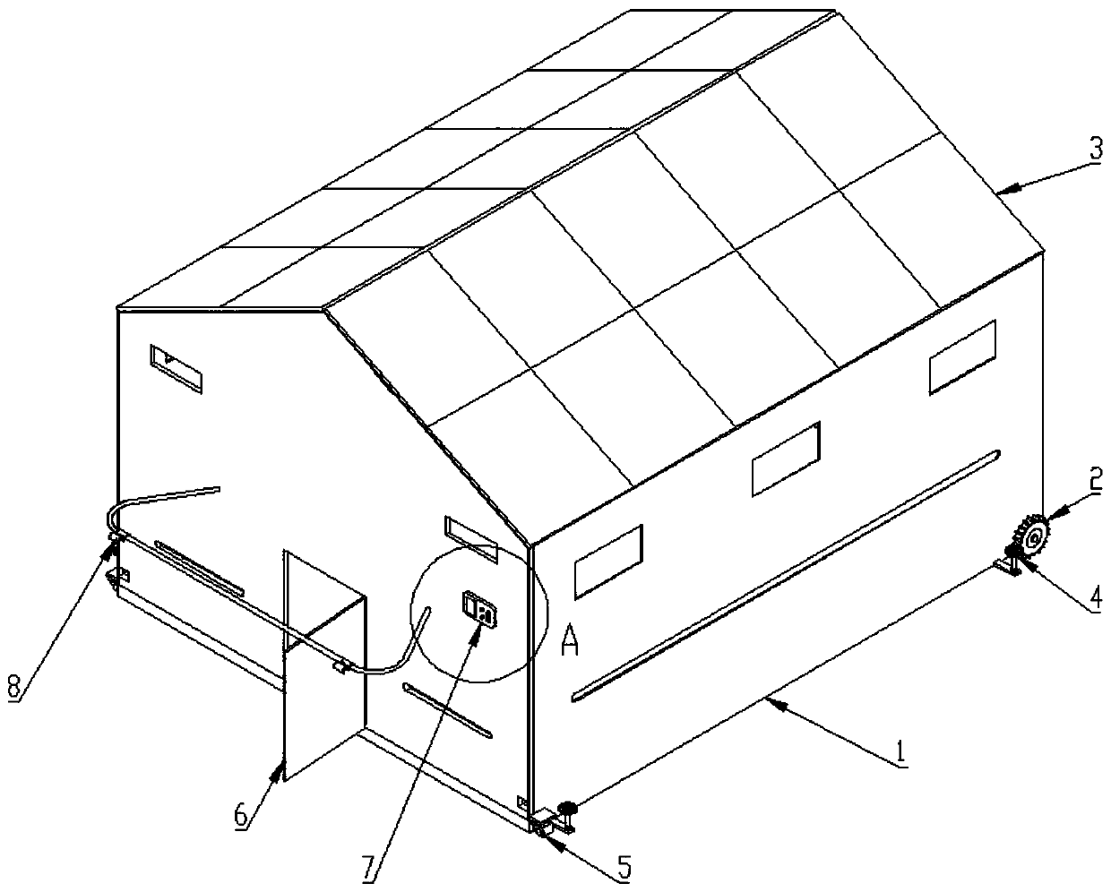 Semi-automatic movable ecological chicken house