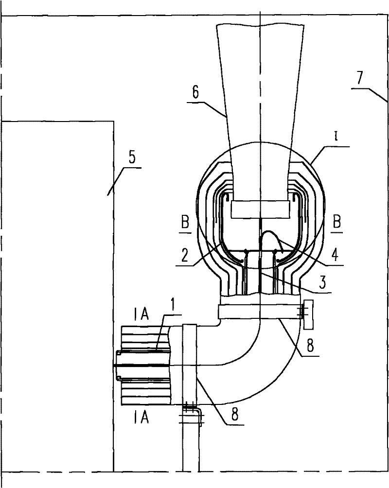 High voltage outgoing line device of extra-high voltage transformer