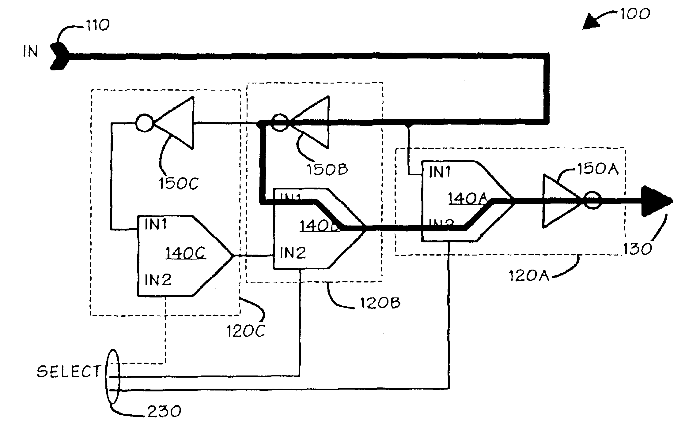 Variable delay element for use in delay tuning of integrated circuits