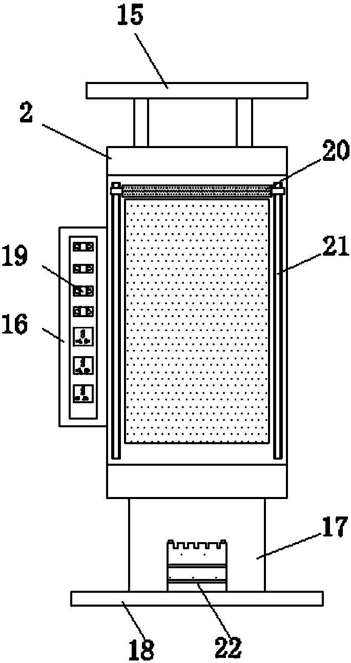 Glasses-free 3D outdoor air cooling internal structure