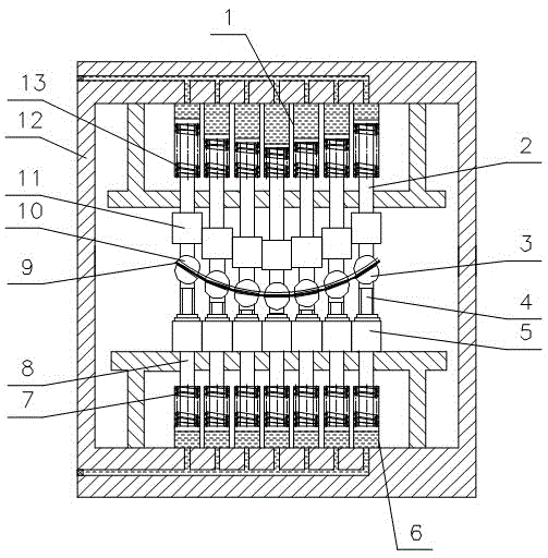 Plate multipoint progressive forming device