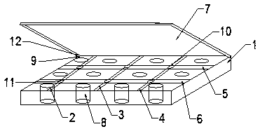 Storage and transport box for glass bottle caps