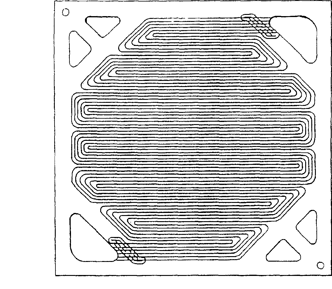 Combined type flow guide polar plate suitable for normal pressure or low pressure fuel cell