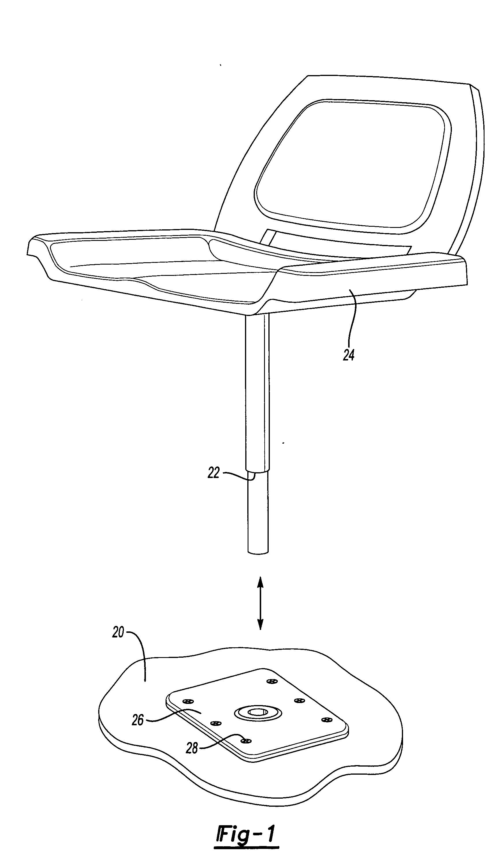 Boat seat deck base