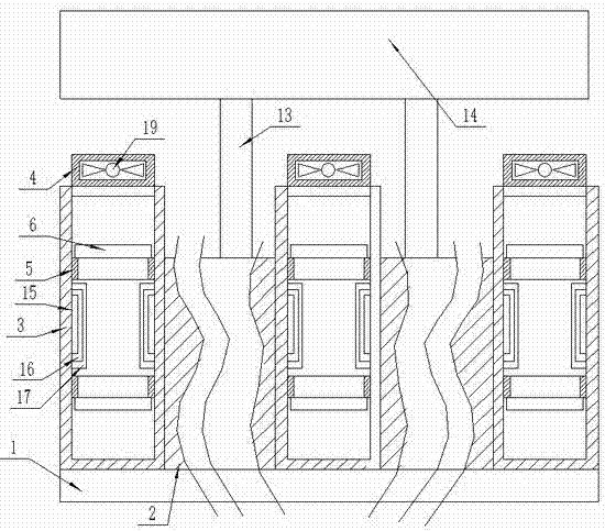 Sunlight greenhouse sun temperature adjusting device for heat storage in winter and ventilation in summer