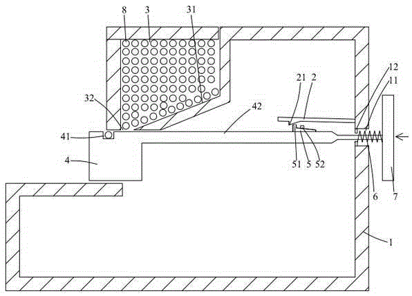 Cigarette popup device capable of being fixed