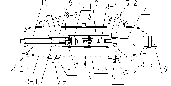 Pot type high voltage combination electric appliance with vacuum arc extinguishing chambers connected in series