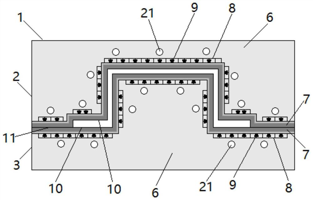 Manufacturing method of copper/steel combination injection mold with honeycomb and planted nail interface structure