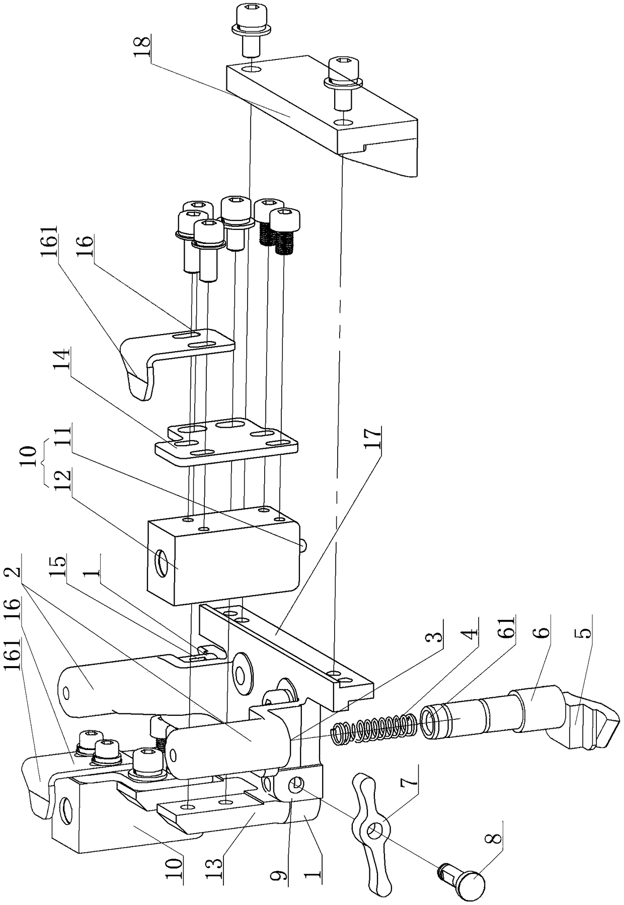 Needle-pushing electromagnet mechanism