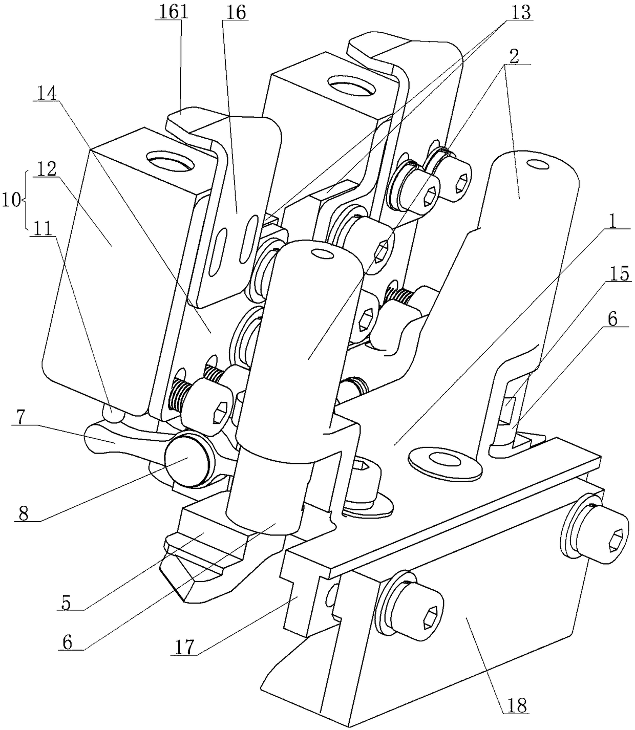 Needle-pushing electromagnet mechanism