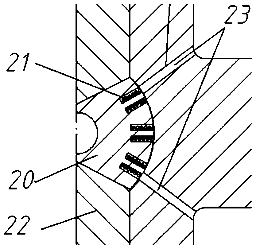 A cylinder built-in variable diameter sealed submarine cable gate valve