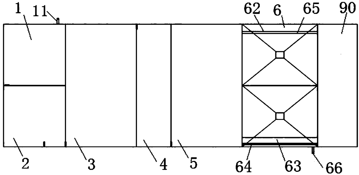 Integrated domestic sewage treatment method and device