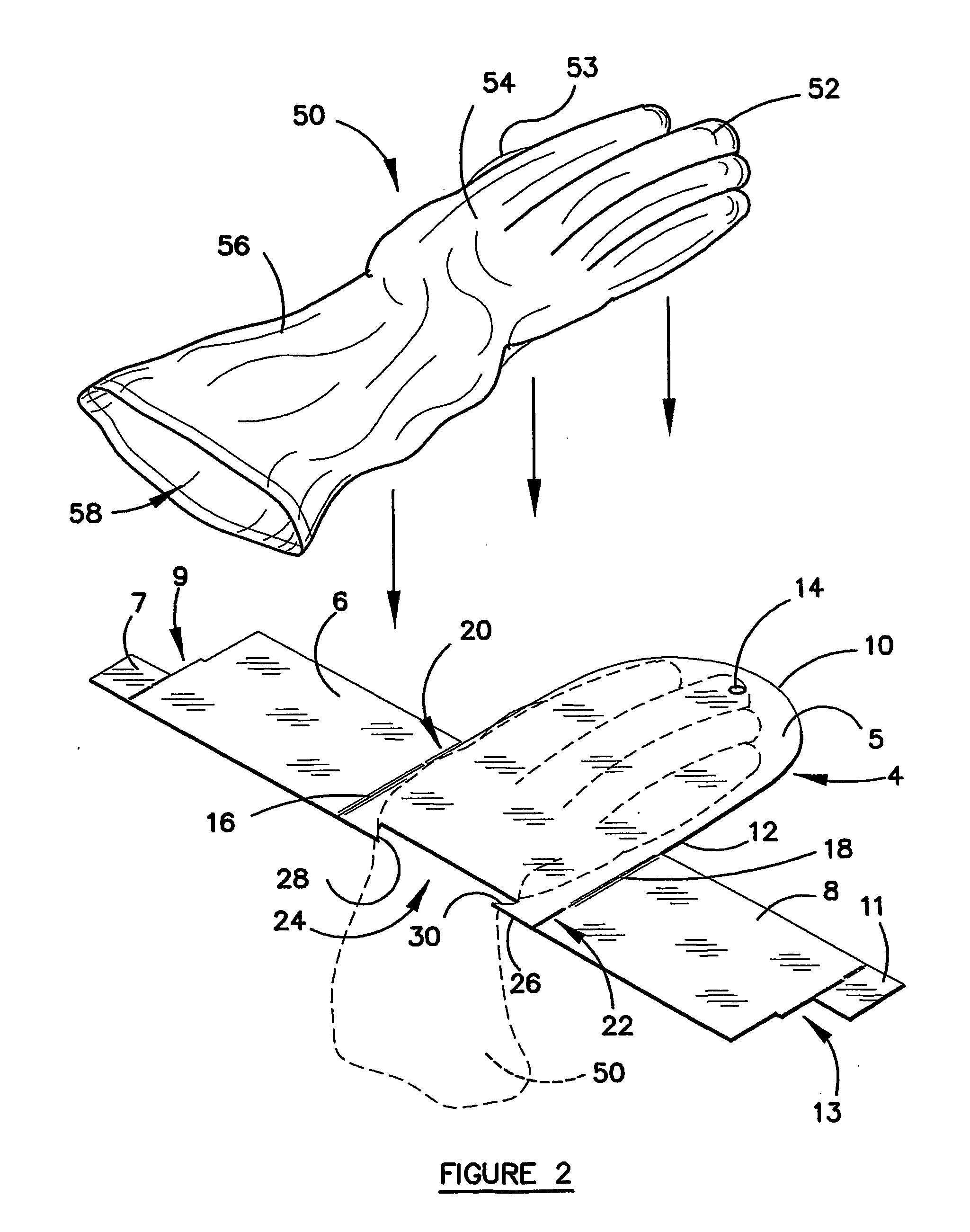 Display package for gloves in compressed state