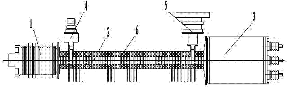 K-wave-band high-efficiency continuous wave space travelling wave tube