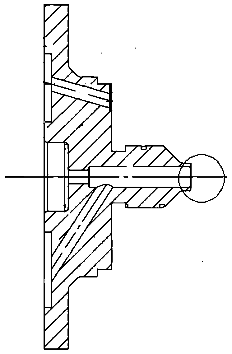 Tool and method for machining microchannel structure at outlet end of inner bolt of engine injector