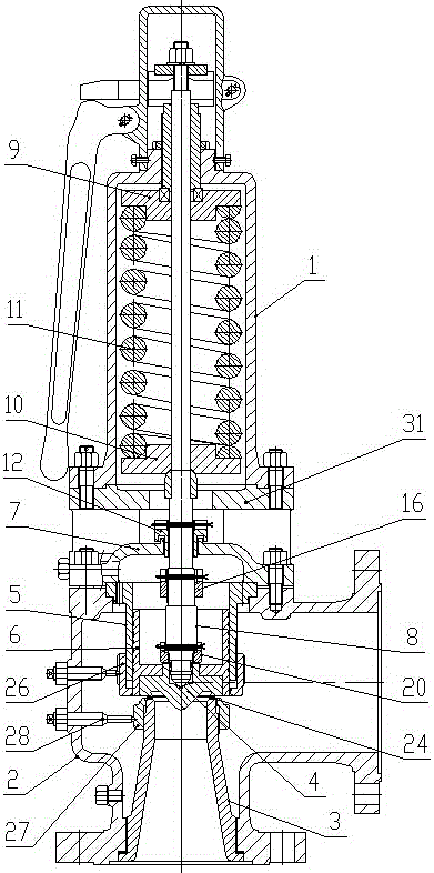 Three sets of elastic self-sealing safety valves