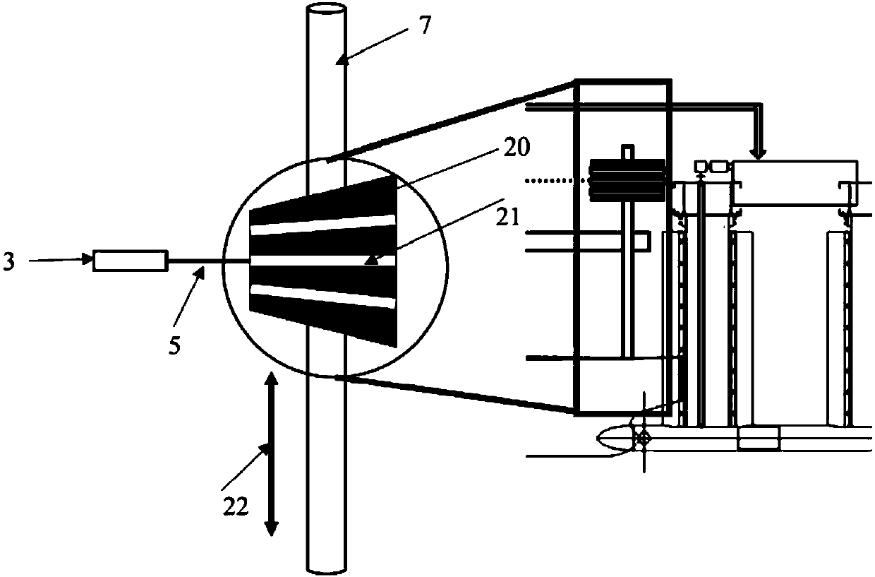 Under-ship-movement trigger signal self-trigger device for ship stern flow field PIV measurement in waves and measurement method