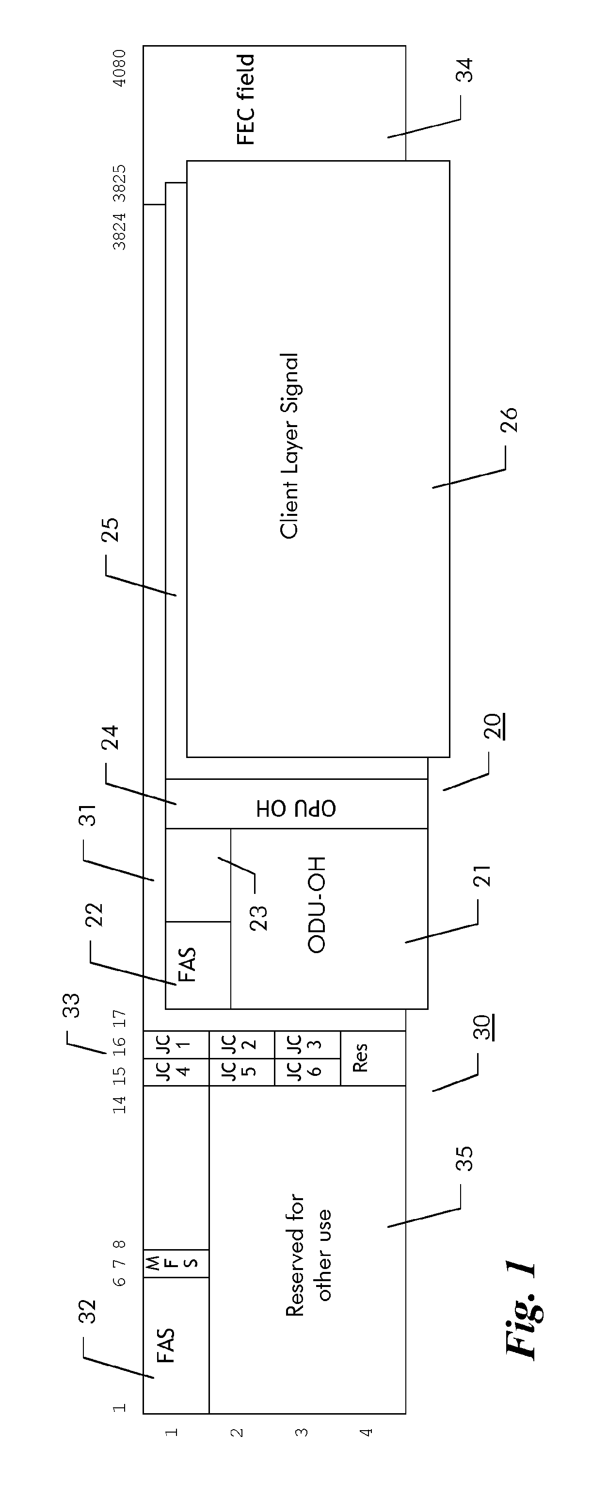 Method and apparatus for transmitting an asynchronous transport signal over an optical section