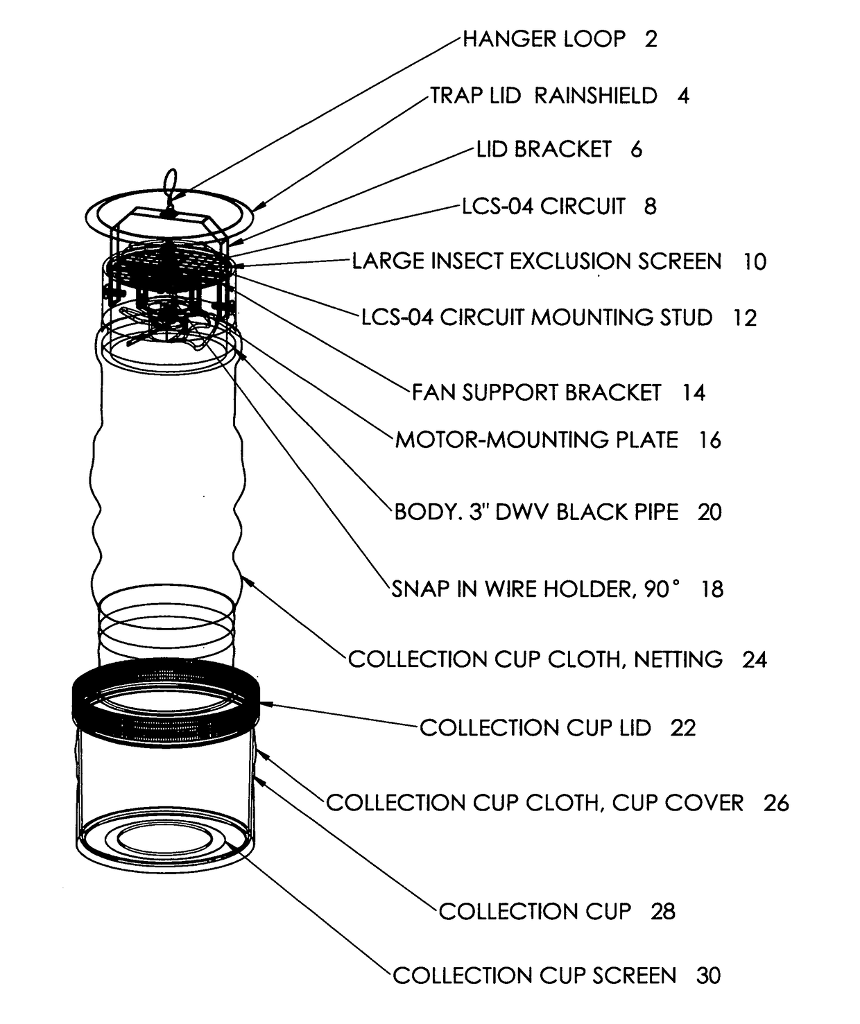 Packaged stealthy mosquito trap