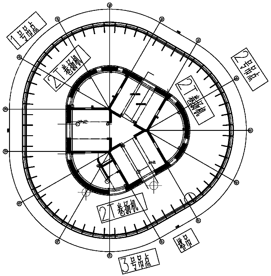 Super high-rise roof curtain wall installing system and construction method thereof