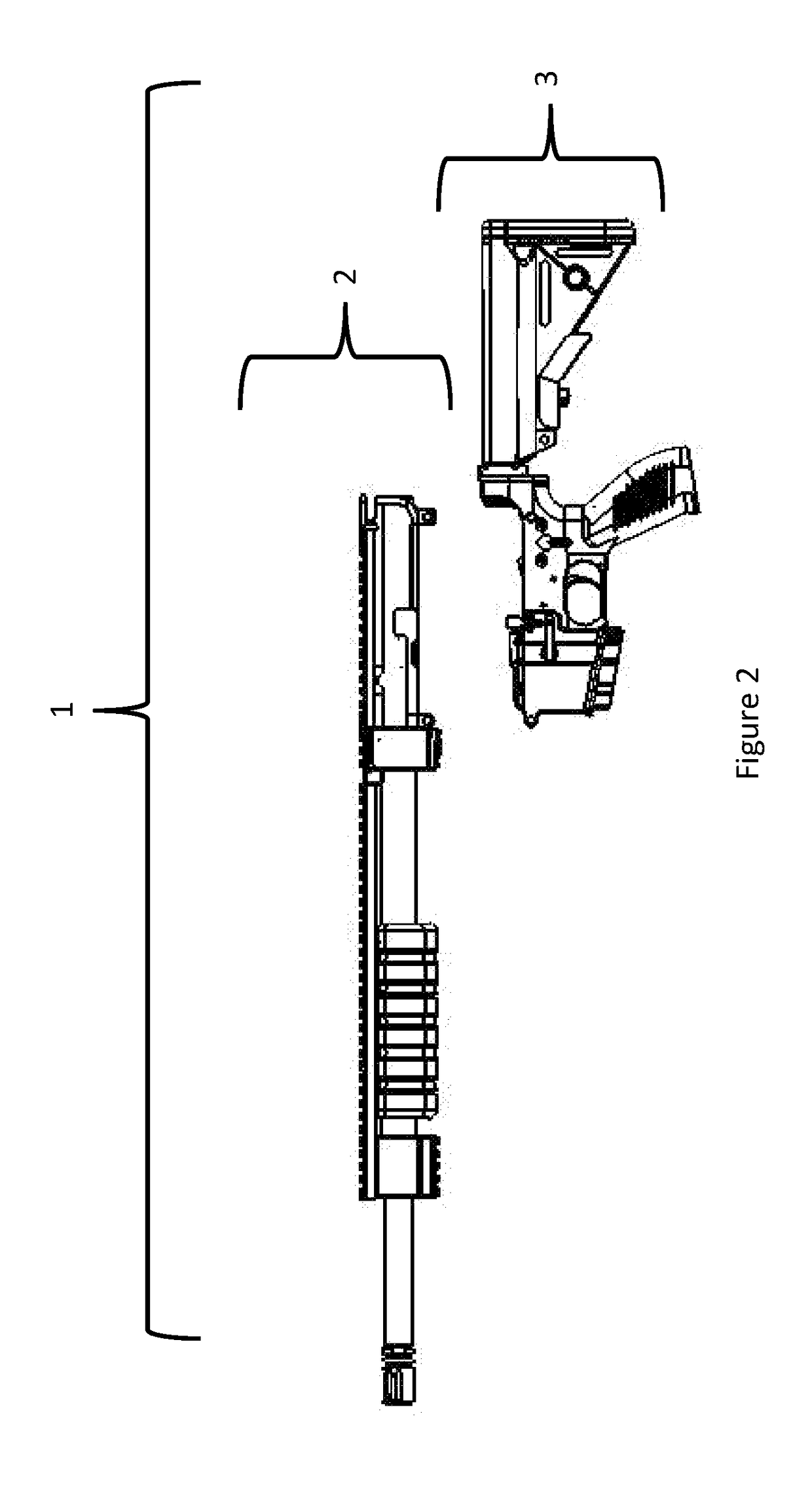 Means for converting semi-automatic firearm to pump-action rifle