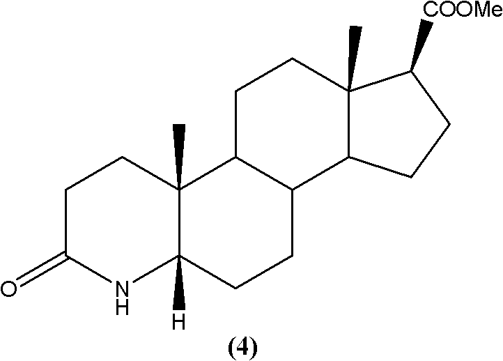 Synthetic method of 3-carbonyl-4-aza-5 alpha-androstane-17 beta-carboxylic acid methyl ester