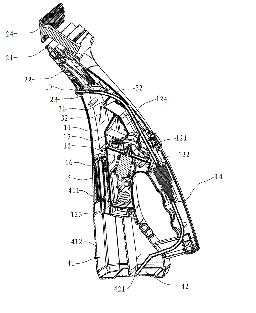 Water-sucking type cleaner with water spraying function