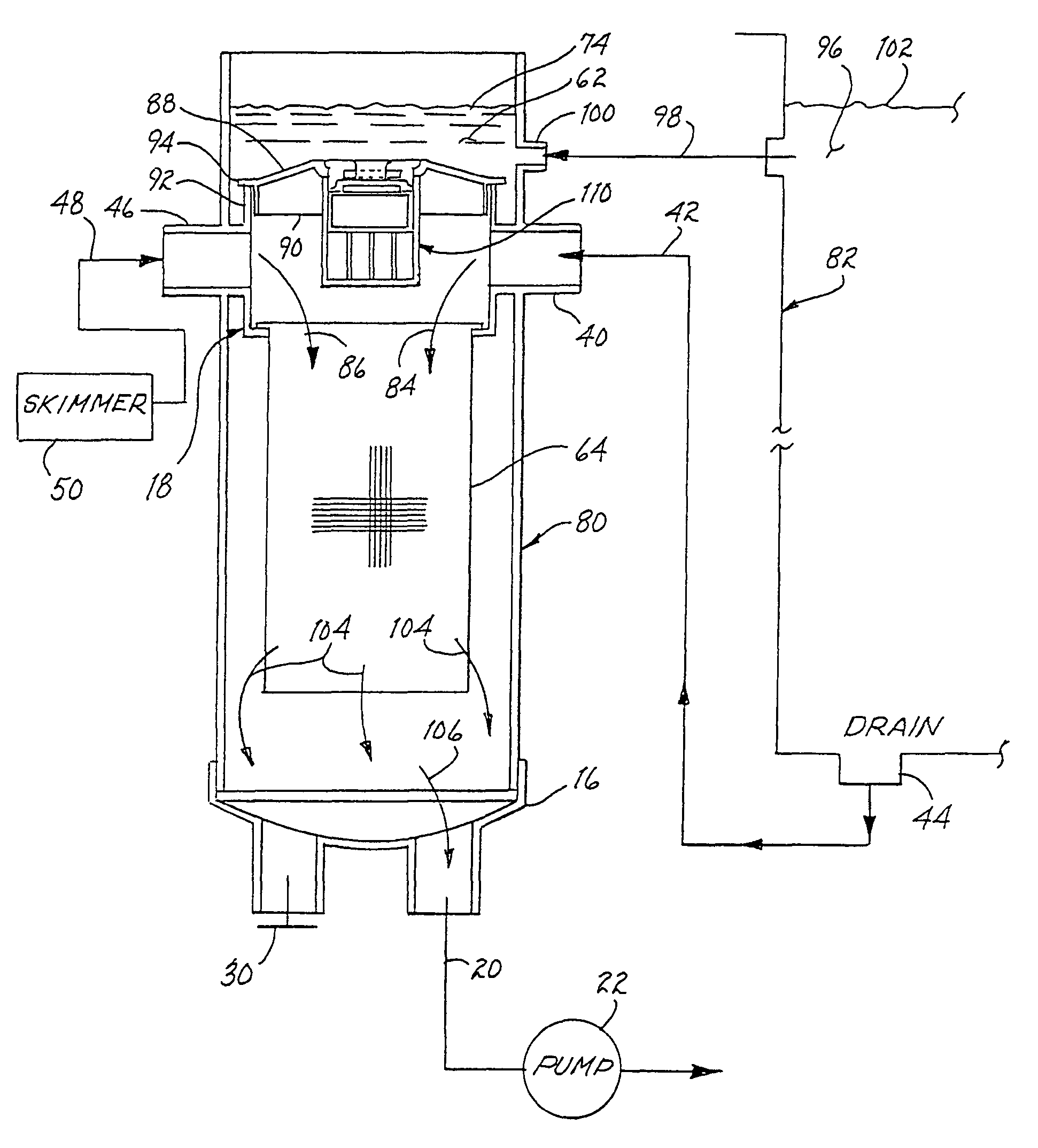 Method for relieving suction force in a pool drain