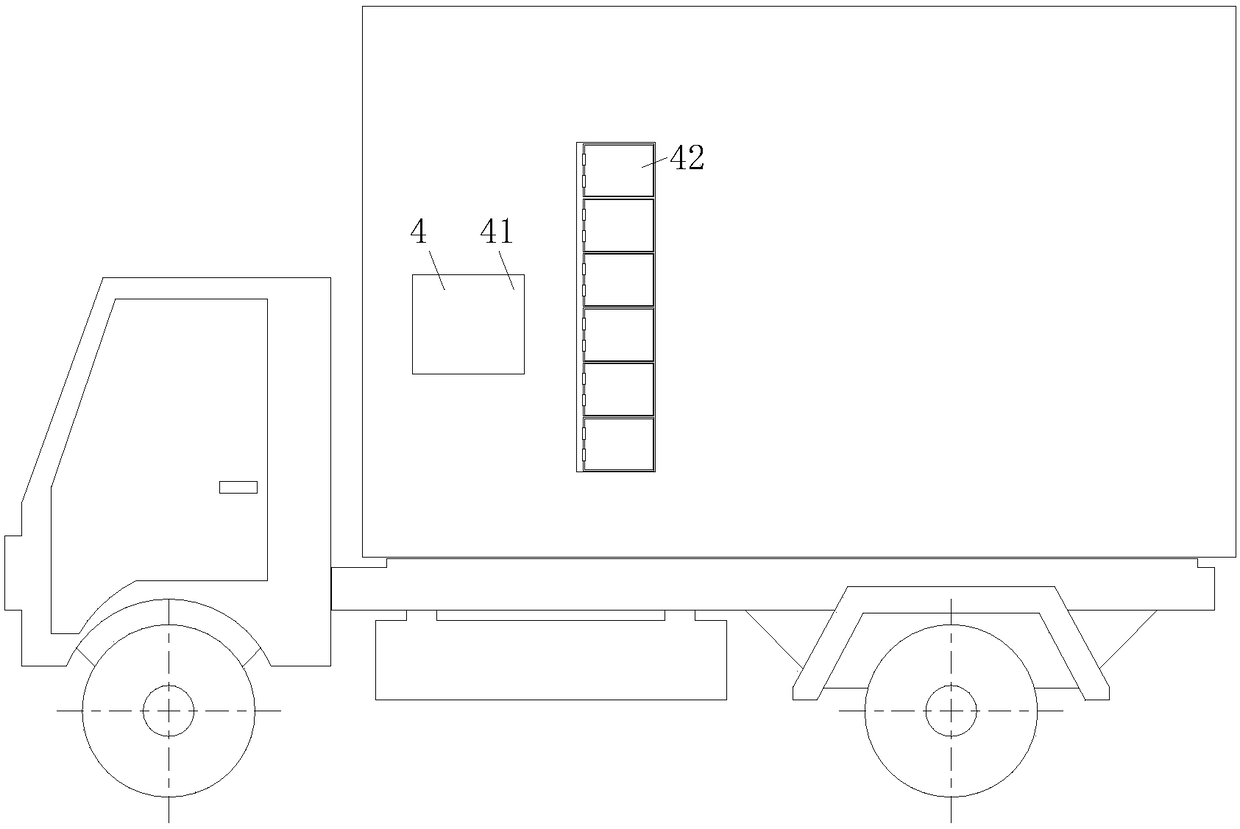 Gravity-center-adjustable-type logistics delivery vehicle