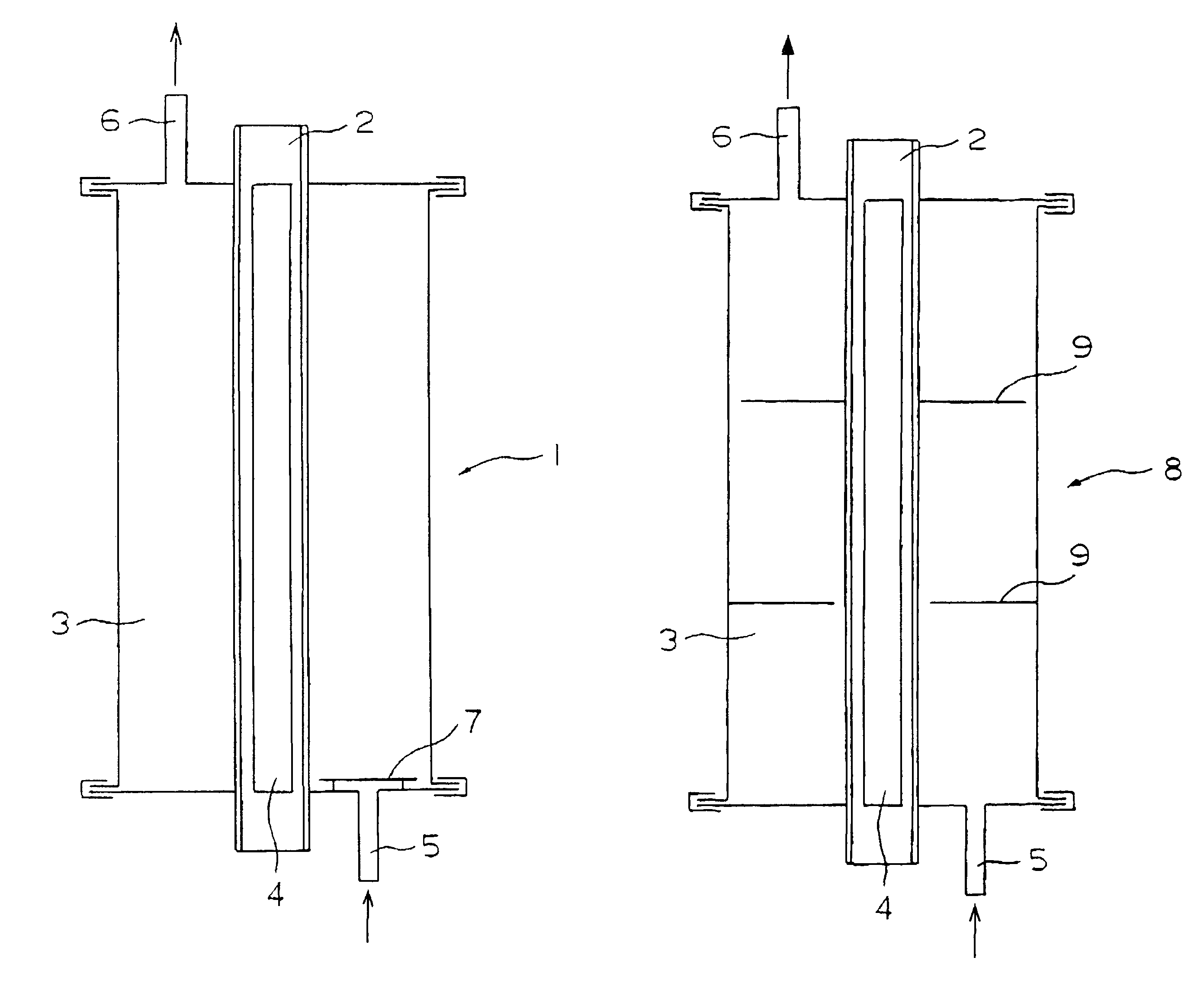 Photolytic device for breakdown of organic chlorine compounds