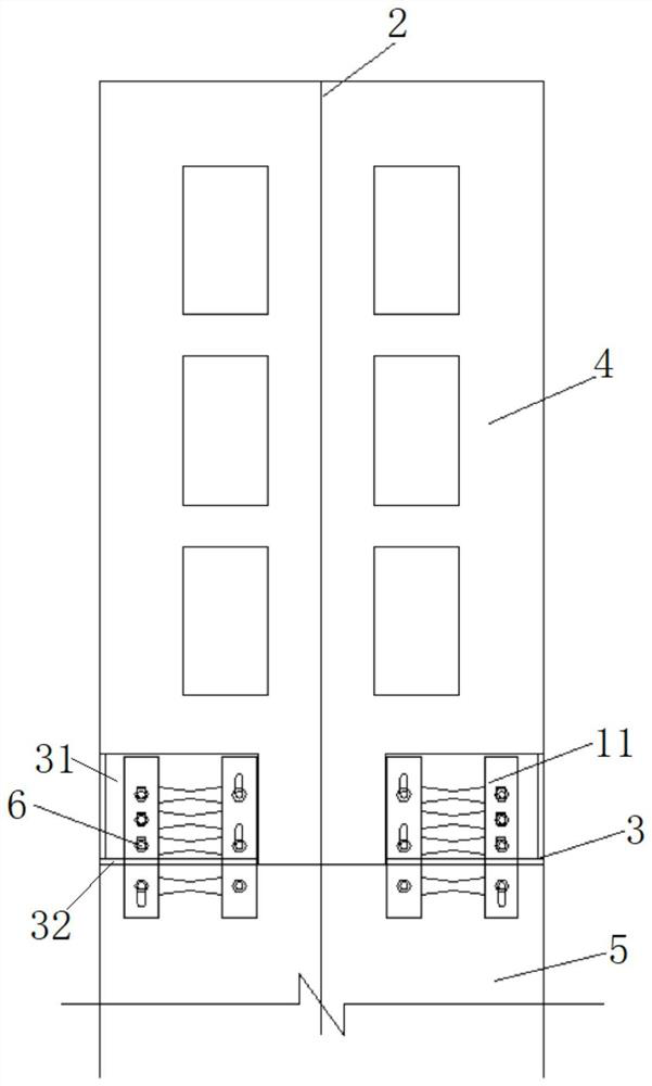 Self-resetting energy consumption connecting device for fabricated shear wall