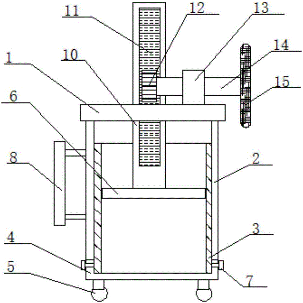 Screw machining waste compaction device used in small-scale industry