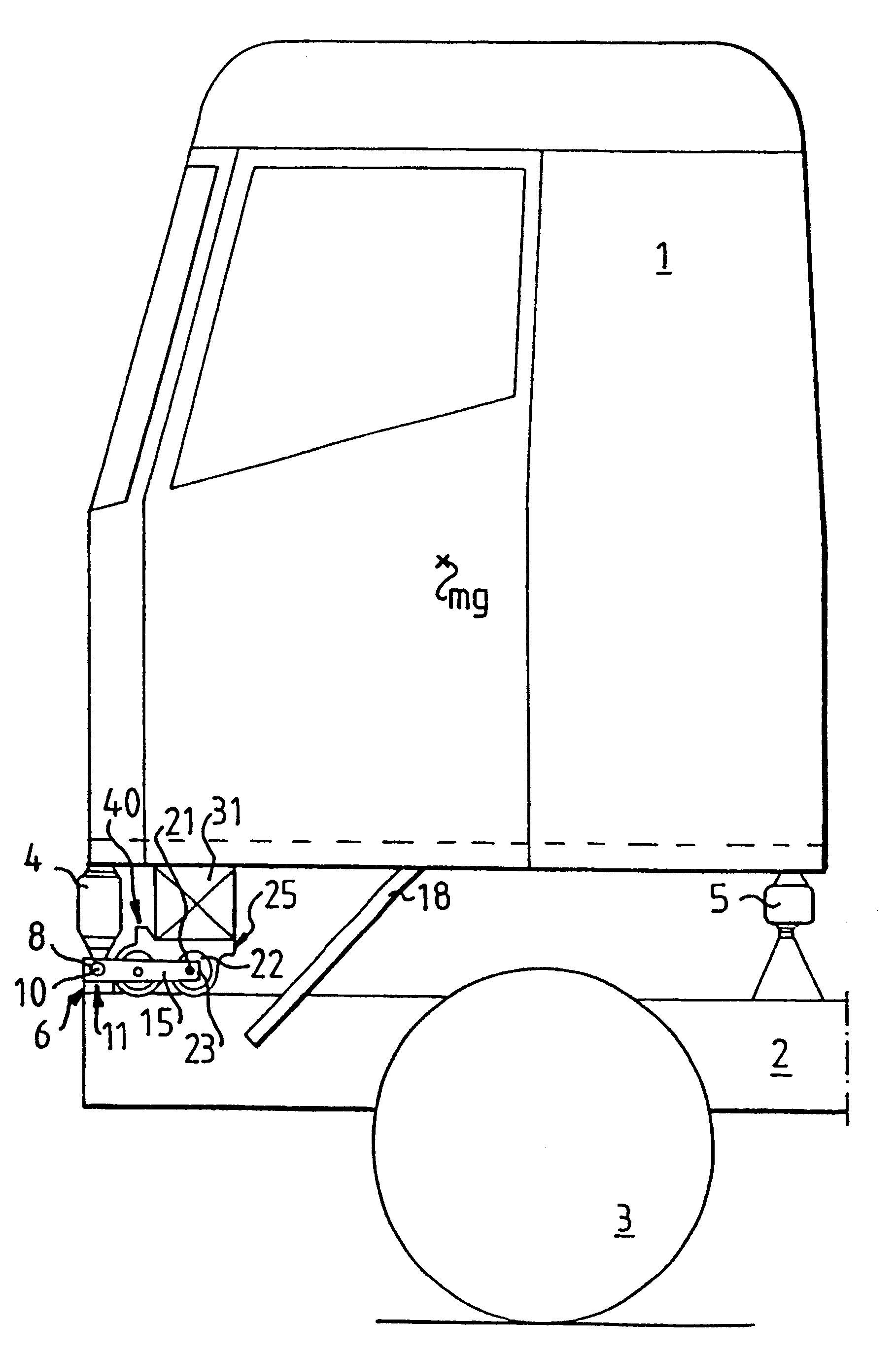 Arrangement for cabs for vehicles