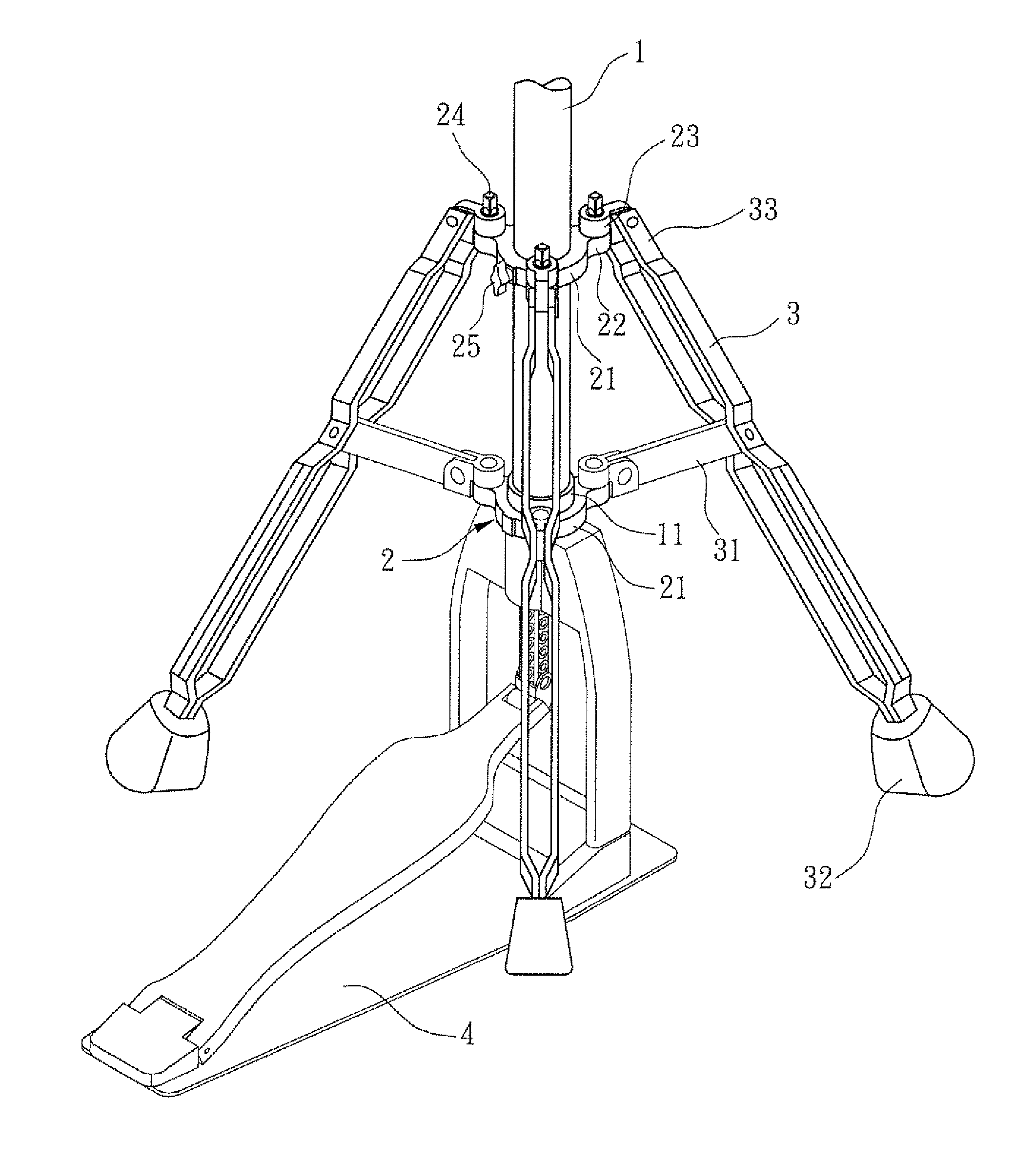 Instrument stand with variable supporting positions