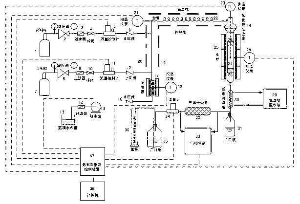 Test system for hydrogen production by hydrolyzing complex metal hydride in water vapour