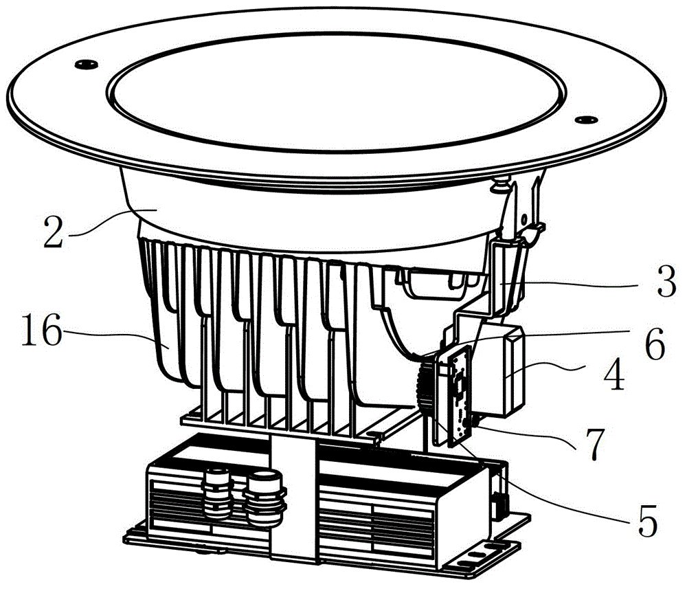 Angle adjusting device for underground lamps