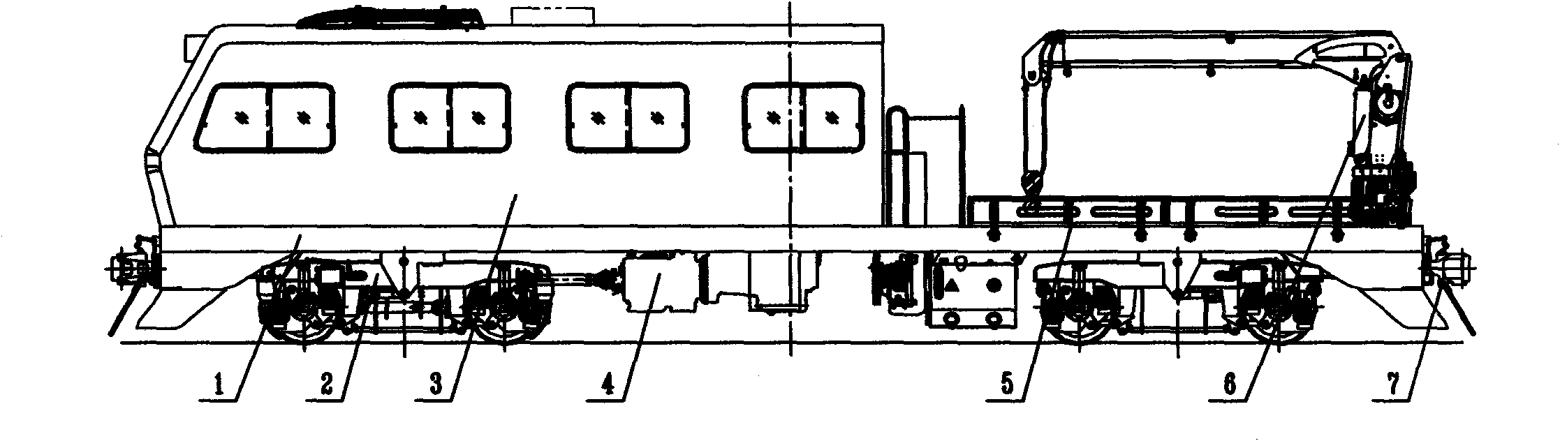 Comprehensive maintenance car for railways