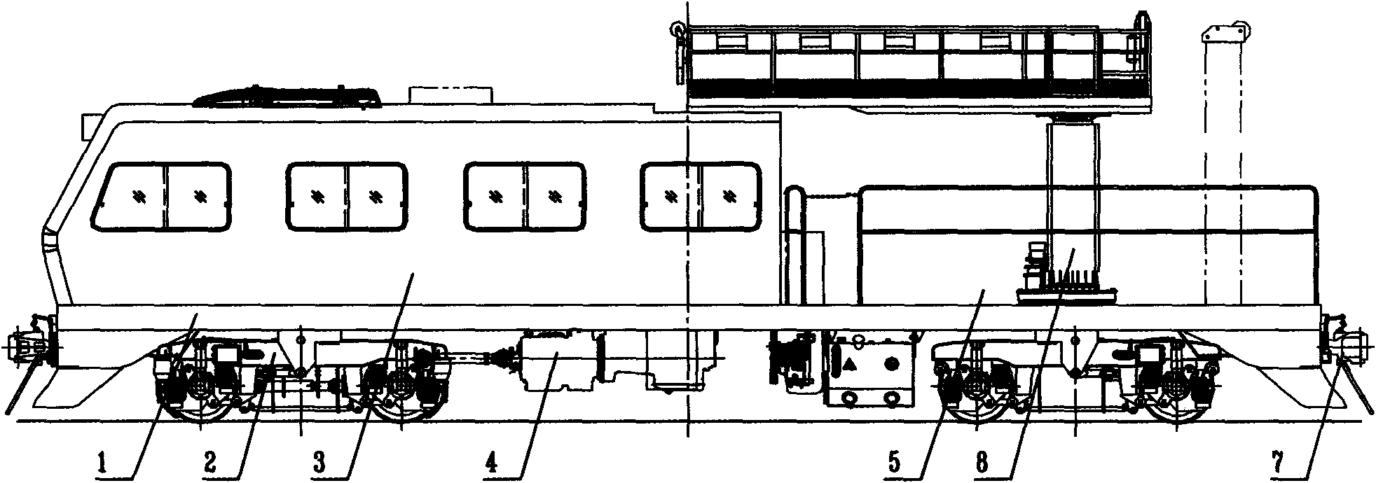 Comprehensive maintenance car for railways