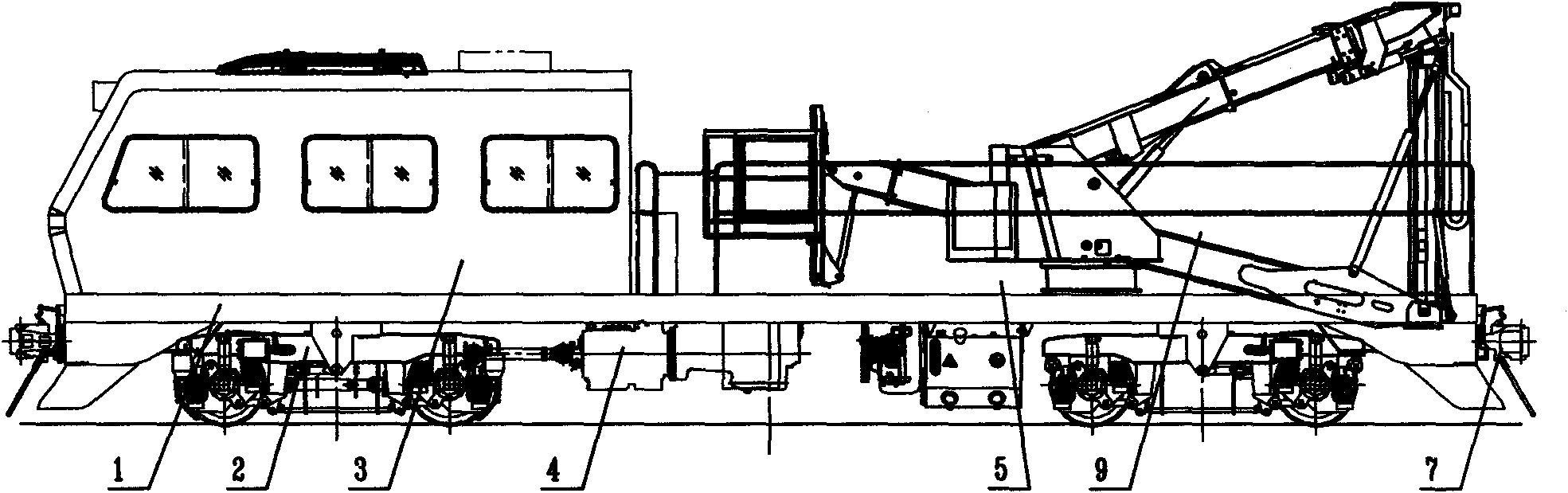 Comprehensive maintenance car for railways