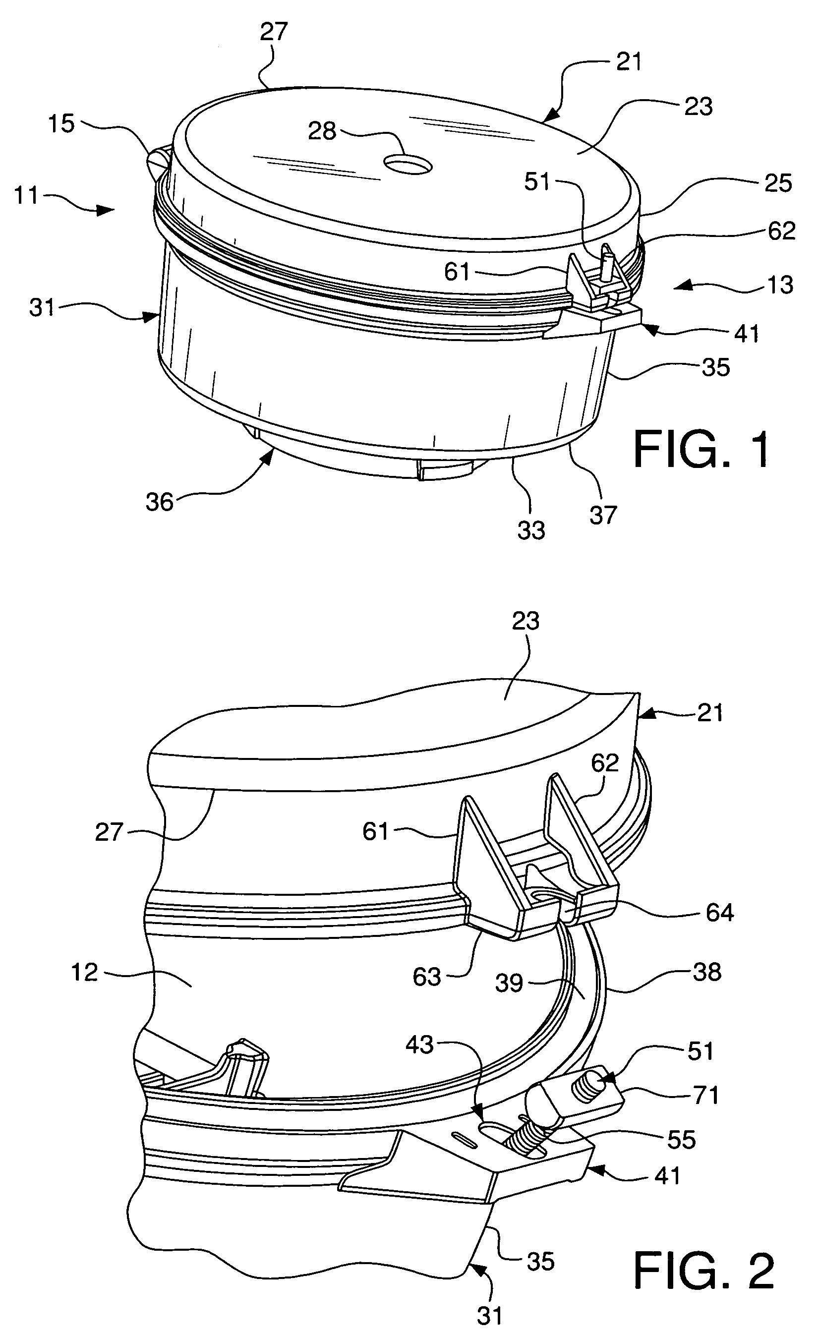 Locking assembly for ballast housing